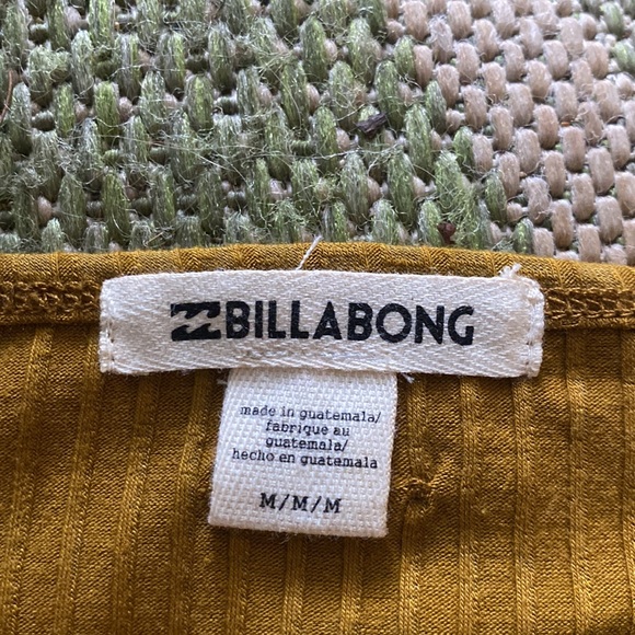 NWT BILLABONG mustard orange crop top moss size M - Picture 2 of 5